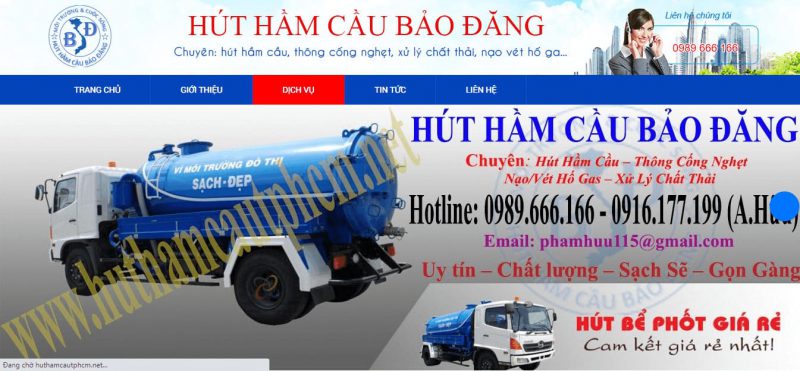 dịch vụ rút hầm cầu quận Tân Bình